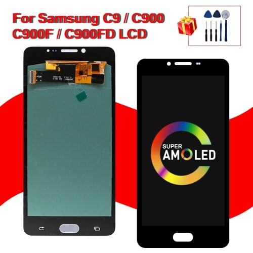 Super AMOLED For Samsung C9 Pro Display C9000 C9 LCD Touch Screen Digitizer Replacement Parts For Samsung C9 Display Screen