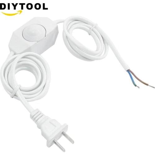 Watt Light dimmer Light Switching Plug Power 1.8m Cord wire Line Cable Button switch for LED Lamp Table lights US plug