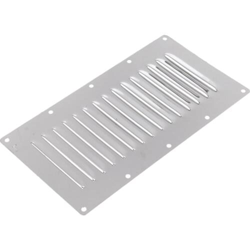 Stainless Steel 23 x 12.5 cm / 9 x 5 inch Air Vent Louvre Ventilation Grill Plate, Boat Yacht Deck Hardware