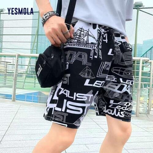 YESMOLA 2021 New Summer Beach Mens Shorts Printing Casual Quick Dry Board Shorts Swimming Mens Short Pants M-4XL