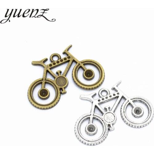 YuenZ 5pcs Antique silver Plated Zinc Alloy Necklaces Pendants Jewelry bicycle Charms Diy Handmade Jewelry Findings J255