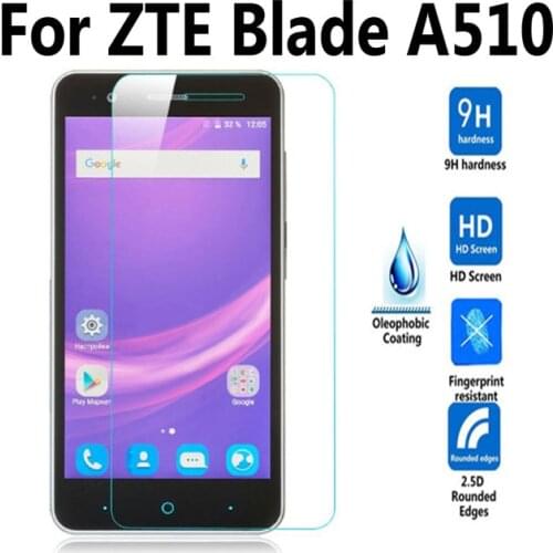 ZTE blade a510 LCD 9H Premium Tempered Glass For ZTE A510 5.0" Screen Protector protective film For ZTE Blade A510 Glass 2.5D