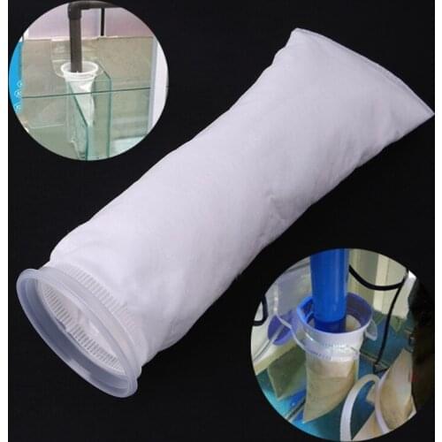 1Pc Aquarium Fish Tank Filter Sump Felt Sock Mesh Net Bag Micron Replacement White W215