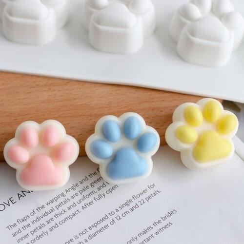 3D Cat Paw Silicone Mold for Candle Making Silicone Mold for Resin Gypsum Soap Mold DIY Handmade candles Home Decoration