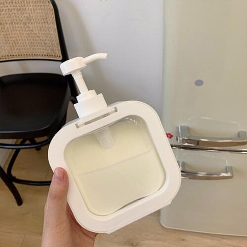 500ml White Soap Dispenser Bottle Hand Sanitizer Bottle Cosmetics Shampoo Body Wash Lotion Bottle Travel Portable Replacement
