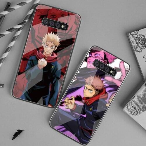 HOTCASHOP Anime jujutsu kaisen Phone Case Tempered Glass For Samsung S20 Plus S7 S8 S9 S10 Plus Note 8 9 10 Plus