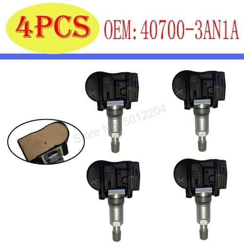 4PCS Car Tire Pressure Monitor Sensor TPMS 40700-3AN1A for Nissan Juke Cube Versa Leaf Sentra