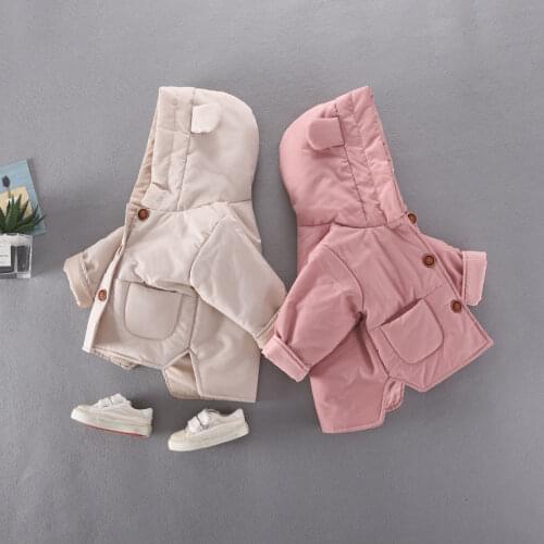 Cold Winter Baby Boys Jackets for Infants Thick Coats Girls Warm Hooded Velvet Jackets Children Outerwear 0-4 Y Toddler Snowsuit