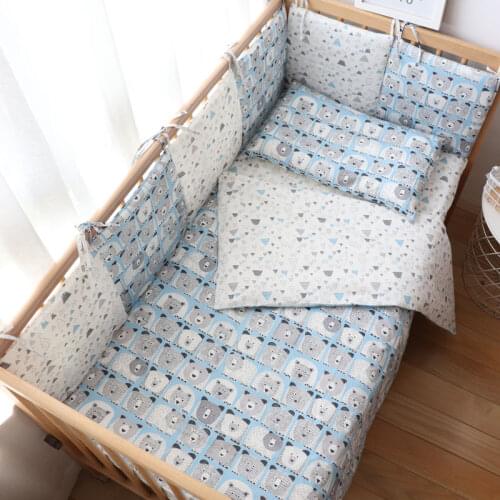 Baby Bedding Set Boy Girl Soft Cotton Kid Bed Linen Kit For Children Crib Bedding Baby Items For Room Decoration Custom Size