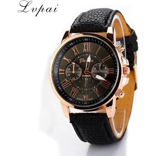 Lvpai Top Marke Hot Fashion Casual Lederband Uhr Gold Damen Armbanduhr Sport Frauen Mode Luxus Quarzuhr