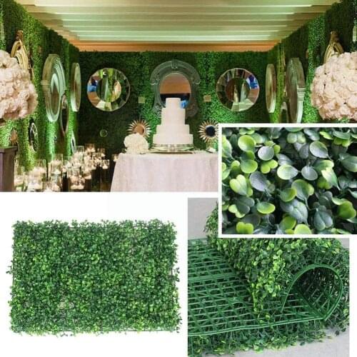 Artificial Plant Lawn Grass Fake Decorative Wall Plant Artificial Decoration Outdoor Boxwood Interior Garden Panel Privacy B9M1