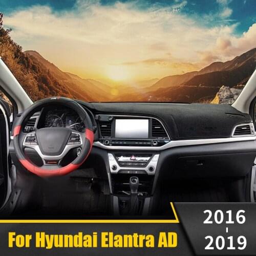 Car Dashboard Cover Mat Dashmat Sun Shade Carpet Anti-UV LHD For Hyundai Elantra MD AD 2011-2015 2016 2017 2018 2019 Accessories