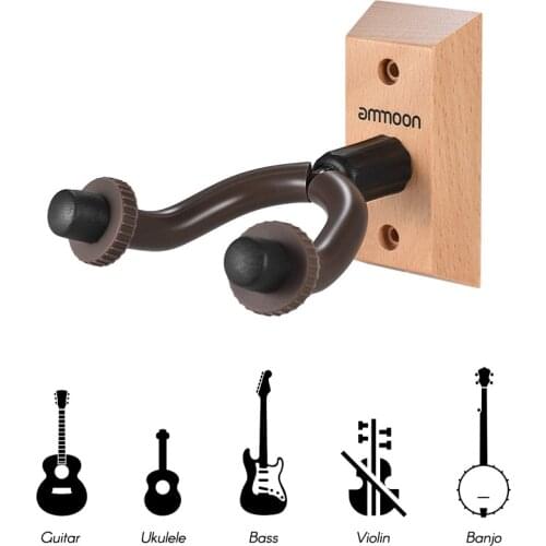 Wall Mount Ukulele Guitar Hanger Hook Ukelele Uke Stringed instrument Holder Keeper Acoustic Guitar Keeper for Electric Guitars