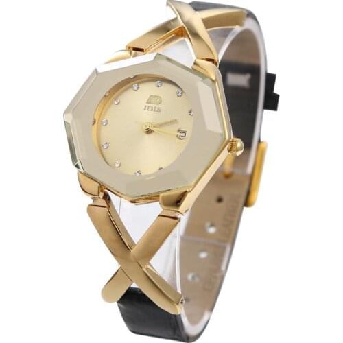 New Logo idis New Style high quality leather watch fashion quartz women Ladies female student watch fashion designer