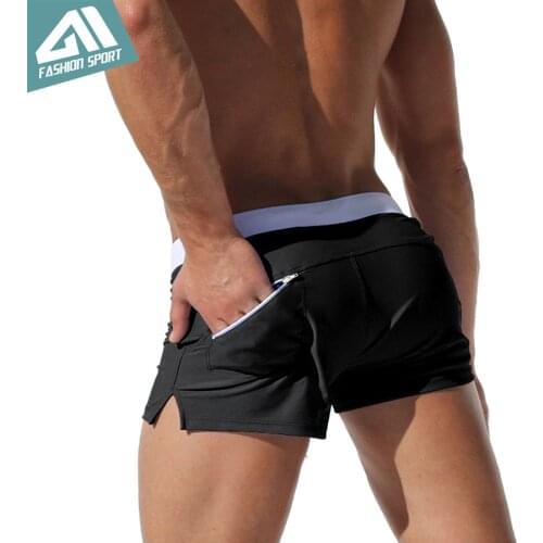 New Mens Swimwear Sexy Holiday Mens Swimming Shorts Men Beachwear Swimsuit Surfing Mens Bathsuit 2AQ08