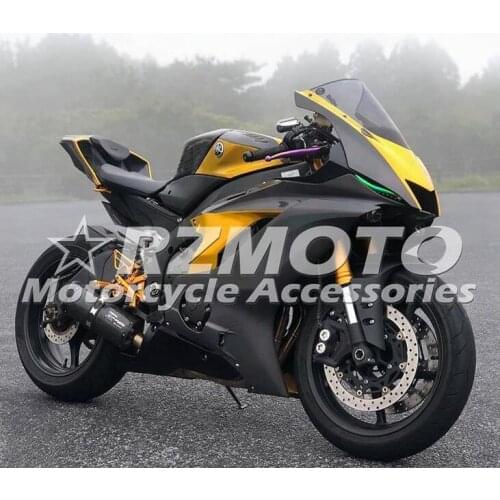 Style New ABS whole Fairings kit Fit for YAMAHA YZF-R6 2017 2018 2019 R6 17 18 19 Bodywork set Custom Free black golden