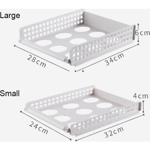 Plastic Storage Rack Stackable Clothes Drawer Style Storage Shelf for Toy Sundries CLH@8