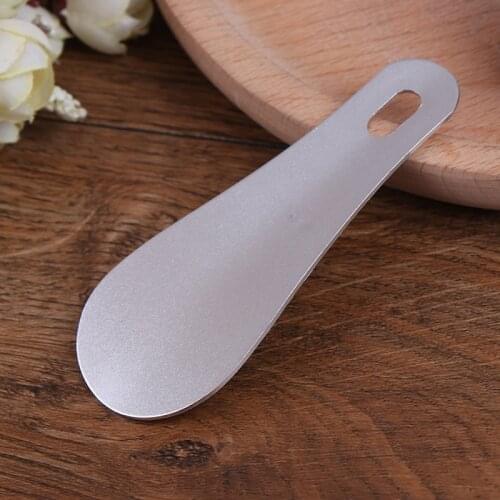 1Pc 10cm Portable Mini Shoe Horn Professional Stainless Steel Shoe Horn Long Shoespooner Spoon