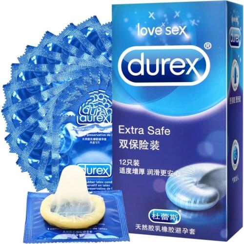 Durex Extra Safe Super-lubrication Natural Latex Rubber Penis Condom Cock Ring for Couples Sex Product Sex Toys for Men Sex Shop