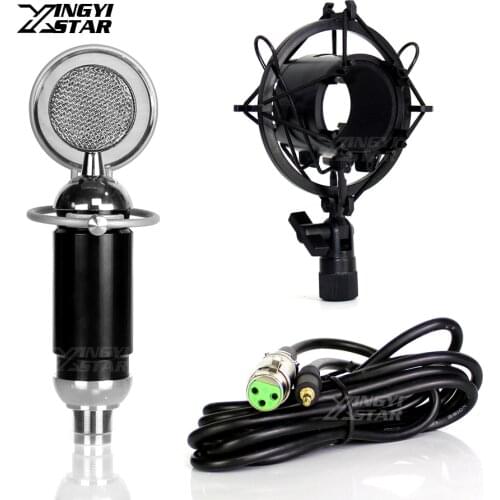 Professional 3.5mm Jack Wired Condenser Microphone Windscreen For Recording Studio Mic Shock Mount