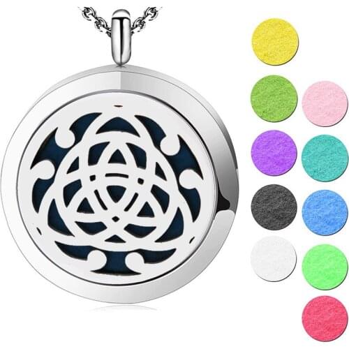 AMYA Silver Jewelry Earth Aromatherapy Essential Oils Stainless Steel pendant Perfume Diffuser Locket Necklace