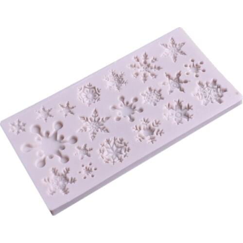 Silicone christmas Snowflower chocolate mold fondant tool candy Eco-Friendly