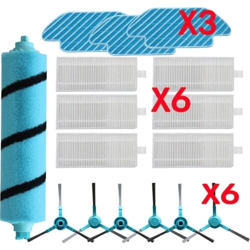 Replacement roller brush side brush mop for Conga 4090 vacuum cleaner robot sweeper accessories