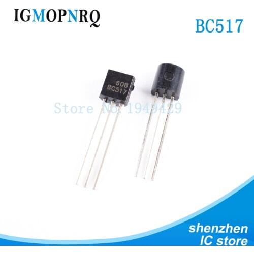 50PCS BC517 BC517 TO92 Darlington transistor NPN DAR 30V 1.2A New