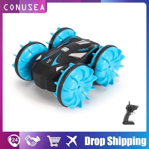 1/20 Rc Strunt Car 2.4G Remote Control Cars Boat Waterproof Rc Monster Truck Stunt Car All Terrain Water Pool Toy for Boys Kid