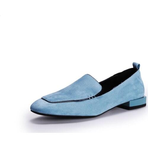 Brand Shoes Thick Heel Ladies Pumps PU Leather Pointed Toe Colorful Square Heels Party Handmade Shoes Women Heels for Women