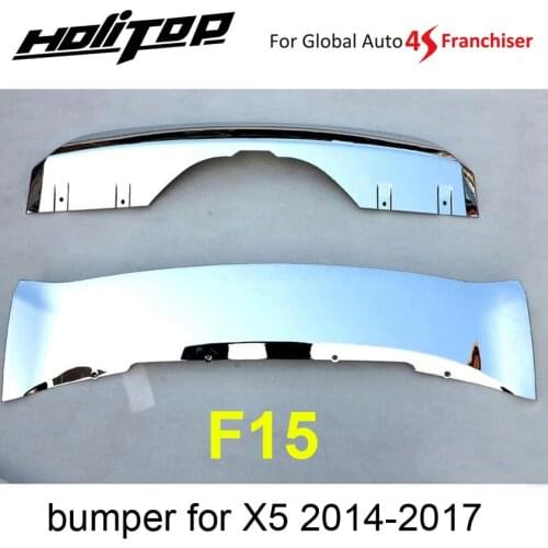 New arrial front&rear bumper protector skid plate for BM X5 F15 2014-2017, two choices,upgrade your car,ISO9001 quality supplier