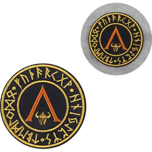 ZF1332 1pcs Viking Pattern Sticker For Clothing Applications Patches On Clothes Iron Embroidered Patch For Backpack Badge