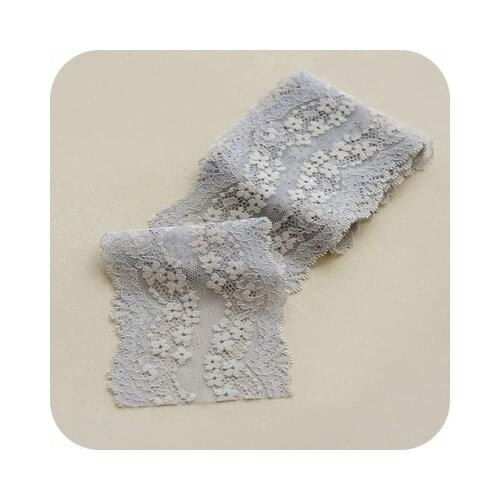 1 meter 9cm Wide Elastic Lace Trim Ribbon Fabric DIY Gray Craft Sewing Supplies Decoration Accessories For Wedding Garments Hair