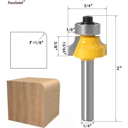 1PCS-6.35mm shank,CNC Free shipping woodworking router bit,solid carbide end mill,wood milling cutter,Rounded corners knife
