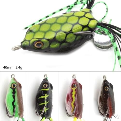 1pcs 40mm 5.4g Frog Lure soft bait Fishing Lifelike Imitation Rubber Soft Artificial 3D Eyes Lure artificial Topwater Bait