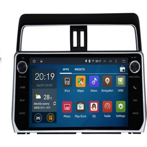 10.2" Android 10 Octa 8 Core 4G RAM 32G ROM Car DVD Player for Toyota Prado 120 150 2018 Car Radio GPS Navigation BT System swc