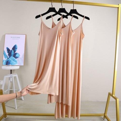 2021 womens slip dress full petticoat woman dress slip basic skirt underdress vestidos loose full slips petticoat underskirt