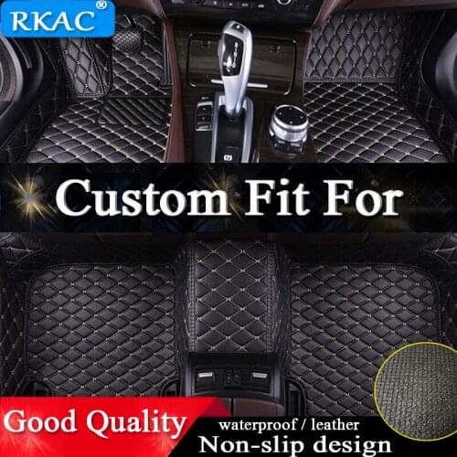 RKAC 6 Colors Car Floor Mats for Toyota Camry 5 Seats 2006-2011 Leather Floor Mats All Weather Waterproof Anti-slip 3D Carpet