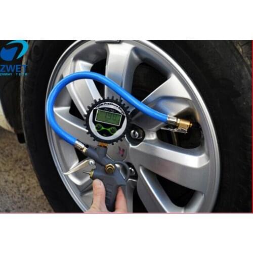 ZWET Car digital display Tire Repair Gauge 0-200 PSI Tyre Tire Air Pressure Gauge Meter Tester Car Truck Motorcycle Bike