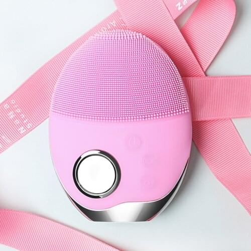 Free shipping silicone face massager wash for oily skin cleansing brush sonic scrubber face lifting beauty device facial