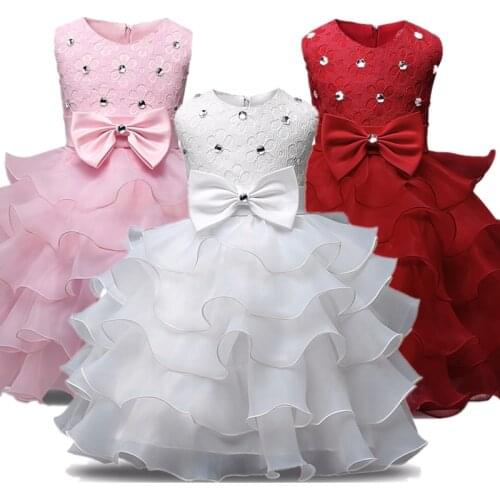 Baby Girl Dress Baptism Dress New Year Costumes for Girl Princess Dress Birthday Party Ball Gowns 0-2Yrs Girls Christening Gowns