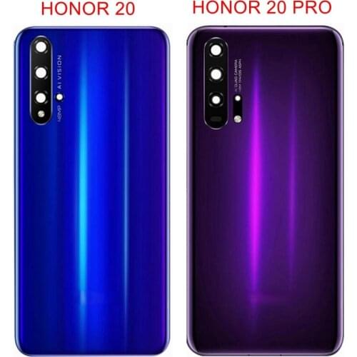 For Huawei Honor 20 Pro Back Battery Glass Cover Rear Housing Door Case For Honor 20 Battery Cover+Camera Lens Replacement Parts