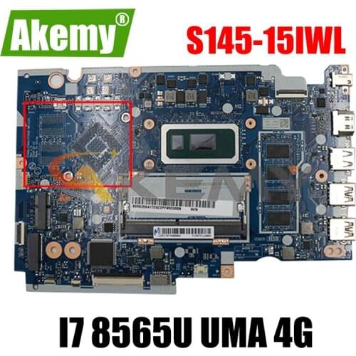 For Lenovo Ideapad S145-15IWL / V15-IWL portable motherboard NM-C121 with CPU i7 8565U UMA 4G FUR 5B20S41723, Test OK Mainboard