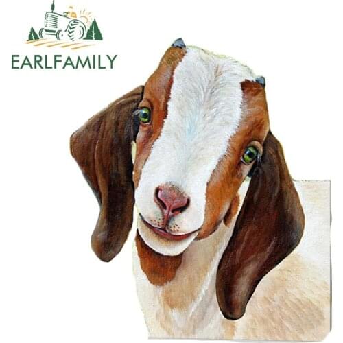 EARLFAMILY 13cm x 11.1cm for Goat Vinyl Car Stickers Air Conditioner Motorcycle Helmet Waterproof Occlusion Scratch Decal
