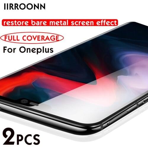 IIRROONN 2Pcs/lotTempered Glass For Oneplus 5 6 T Screen Protector For Oneplus 5 6 6T HD Protective Film For Oneplus 5T 6T