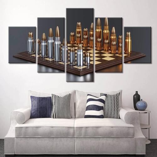 Poster Print Canvas Painting Chess Game Picture Home Decor Modern Wall Art Framework