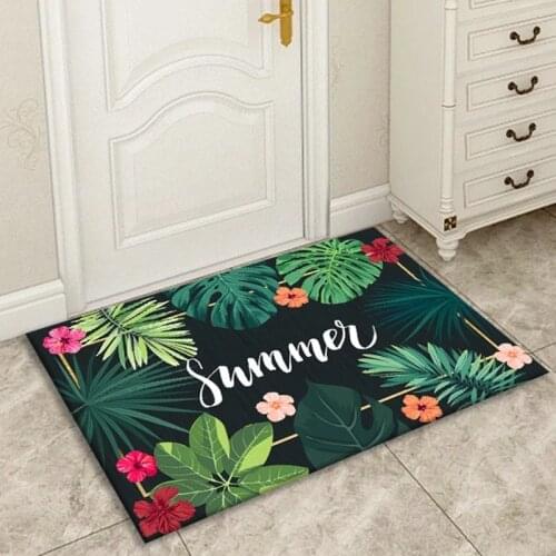 Welcome Mats for Front Door Anti-slip Carpet Bedroom Kitchen Bathroom Rug Modern Geometric floral Print Floor Mats Living Rooms