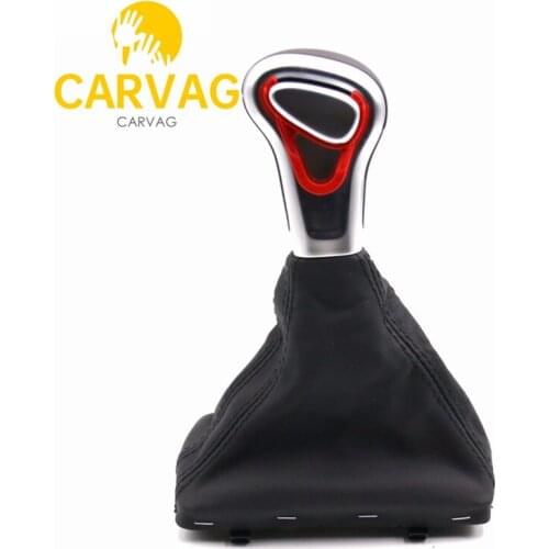 Leather Gear Lever AT Shift Knob Cover For Audi A3 A4 A5 A6 Q5 Q7