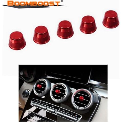Red blue 5 pcs Car Air Conditioning Vent Outlet Knob Switch Button Cover Cap for B/enz C Class W205 2015 GLC Class X205 2016