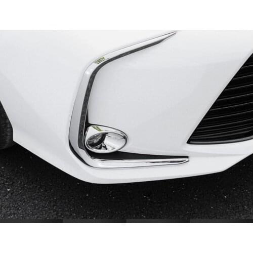 Front & Rear Fog Lamp Cover Modified Front Fog Lamp Frame Fog Lamp Accessories Eyebrow Trim for Toyota New Corolla 2019-2021A